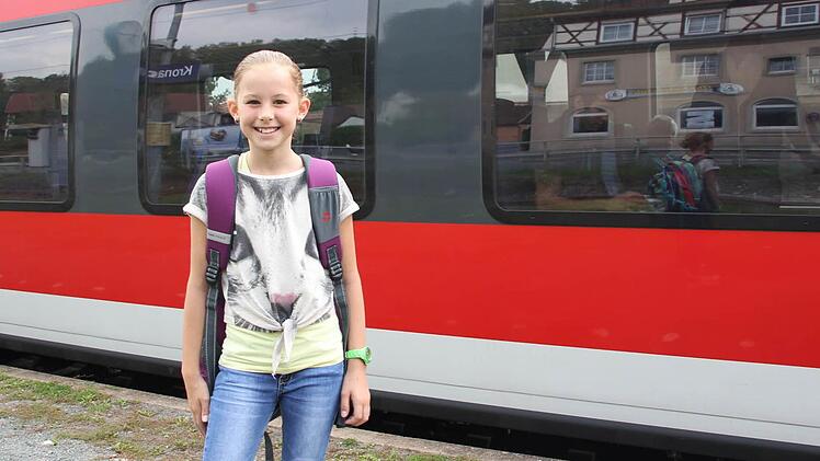 Emma hat schon vor Schulbeginn mal den Zug nach Kronach genommen... (Fotos: Corinna Igler)