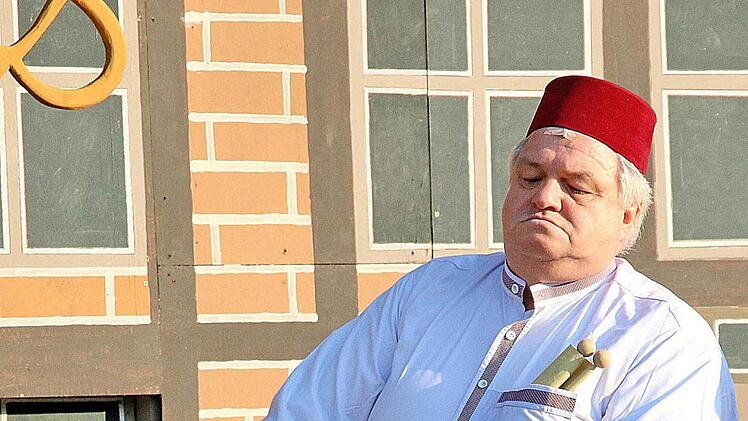 Szene aus "Der Medicus vom Orient" in Poppenlauer. Dieter Britz