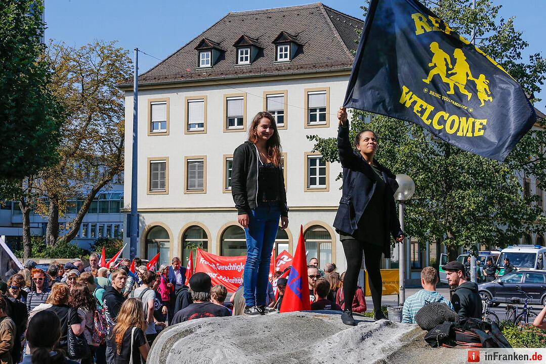 Demonstration vom Bündnis gegen Rechtsextremismus und Rassismus in Bamberg