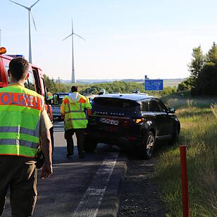 Hof: Schwerer Auffahrunfall auf der A72 bei Trogen