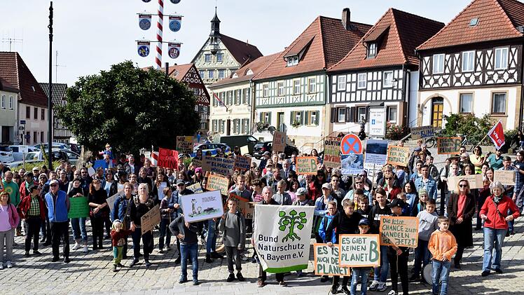 Vielen Transparenten war zu entnehmen, was die Bevölkerung am Obermain in Sachen Klimadiskussion bewegt.  Foto: Dieter Radziej