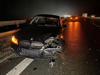 Starkregen in Franken: Mehrere Unfälle auf A3, A73 und A9 - über 100.000 Euro Schaden