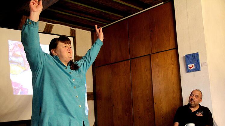 Susanne Traut und der Kinderbuschautor Florian WeidhaseRichard Sänger