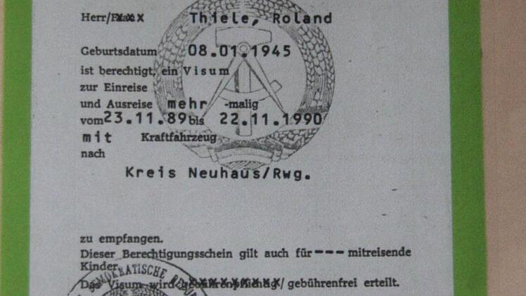 Kopie eines Visums (Foto: Friedwald Schedel)
