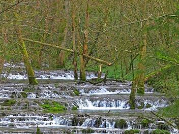 Die Sinterstufen gehören zu den belieb testen Stellen der Fränkischen Schweiz.  Foto: Josef Hofbauer