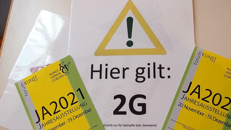 Bei der Jahresausstellung im Kunstverein Coburg gelten die 2G-Regelungen.Foto: Jochen Berger