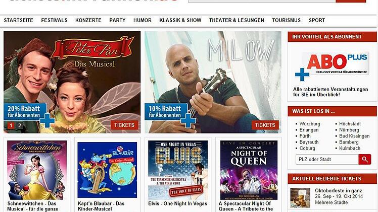 Screenshot: tickets.infranken.de