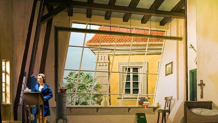 Das Stück "Der Sandmann" in einer Inszenierung des Bamberger Marionettentheaters Peter Eberts