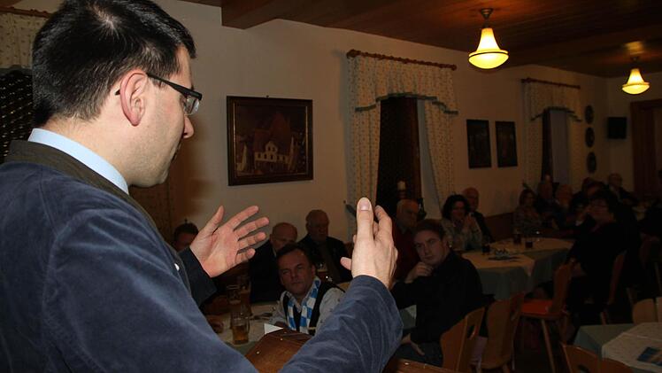 MdL Martin Schöffel beim politischen Aschermittwoch der Kulmbacher CSU. Foto: Jürgen Gärtner
