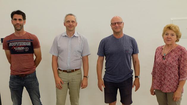 Der neue Vorstand  der  Dorfgemeinschaft Thundorf: (von links) Andreas Storch, Marcus St&uuml;rmer, Paul Braun und Sigrid Hotaling. Es fehlt Linda Kaiser.  Foto: Philipp  Bauernschubert