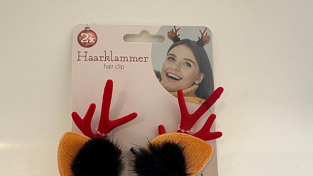 Produktwarnung: Echtpelz aus China in Weihnachts-Haarclips von ALDI Süd