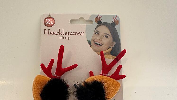 Produktwarnung: Echtpelz aus China in Weihnachts-Haarclips von ALDI Süd