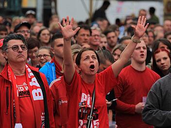Public Viewing am Maxplatz in Bamberg. Alle Fotos: Ferdinand Merzbach