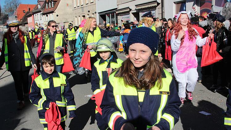 Die Flammbinis beim Faschingsumzug in Forchheim Foto: Josef Hofbauer