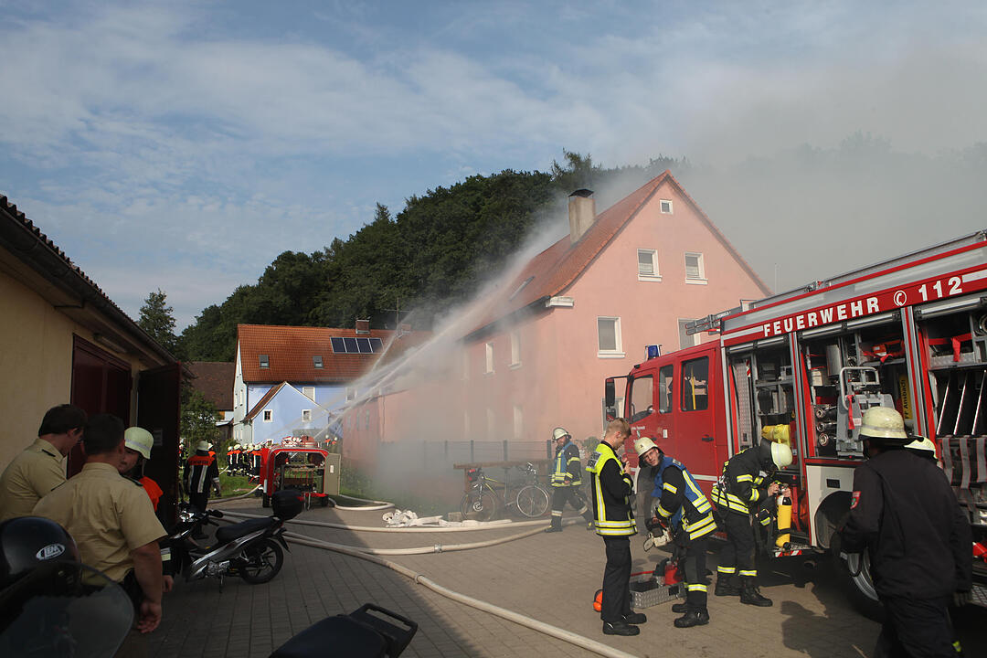 Herpersdorf bei Ansbach: Scheune abgebrannt