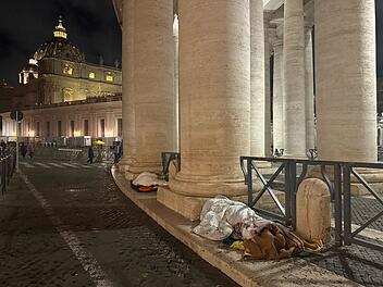 Obdachlose am Petersplatz