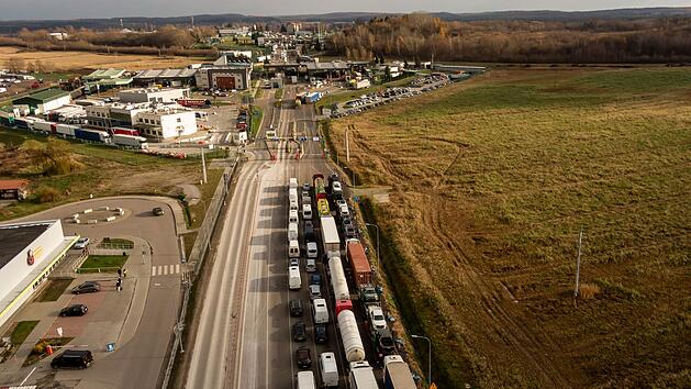 Blockaden an Polens Grenz&uuml;berg&auml;ngen zur Ukraine