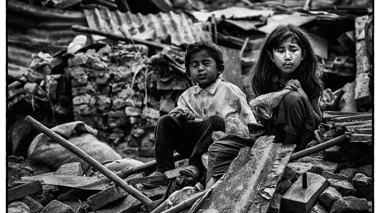 Fotograf Matthias Hoch war zusammen mit Wolfgang Grader in Nepal unterwegs, nachdem sich das schwere Erdbeben ereignet hat. Foto: Matthias Hoch