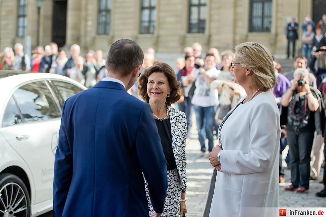 Königin Silvia von Schweden zu Besuch in Würzburg