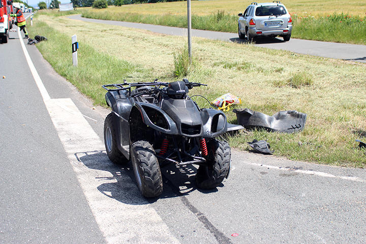 Quad und Auto kollidieren im Landkreis Fürth