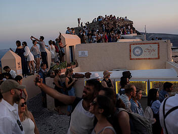 Sonnenuntergang auf Santorini