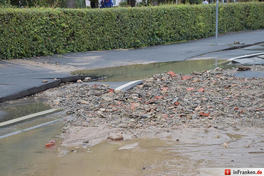 Wasserrohrbruch in Würzburg