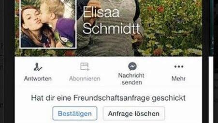 Das gefälschte Profil (oben) ist kaum zu erkennen. Nur das doppelte "a" ist falsch.  Foto: private Bildschirmfotos
