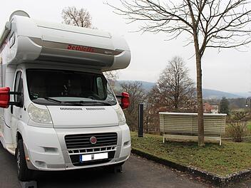 Auch im Winter kommen Touristen auf die Stellplätze, wie hier im Staatsbad Brückenau. Foto: Julia Raab
