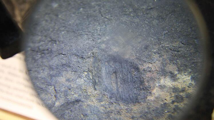 Unter der Lupe erkennen Hobbygeologen, dass in dem Stein Holz eingeschlossen ist, aber niemand weiß, ob das Holz schon Holzkohle war, als es eingeschlossen wurde. Fotos: Sonja Adam