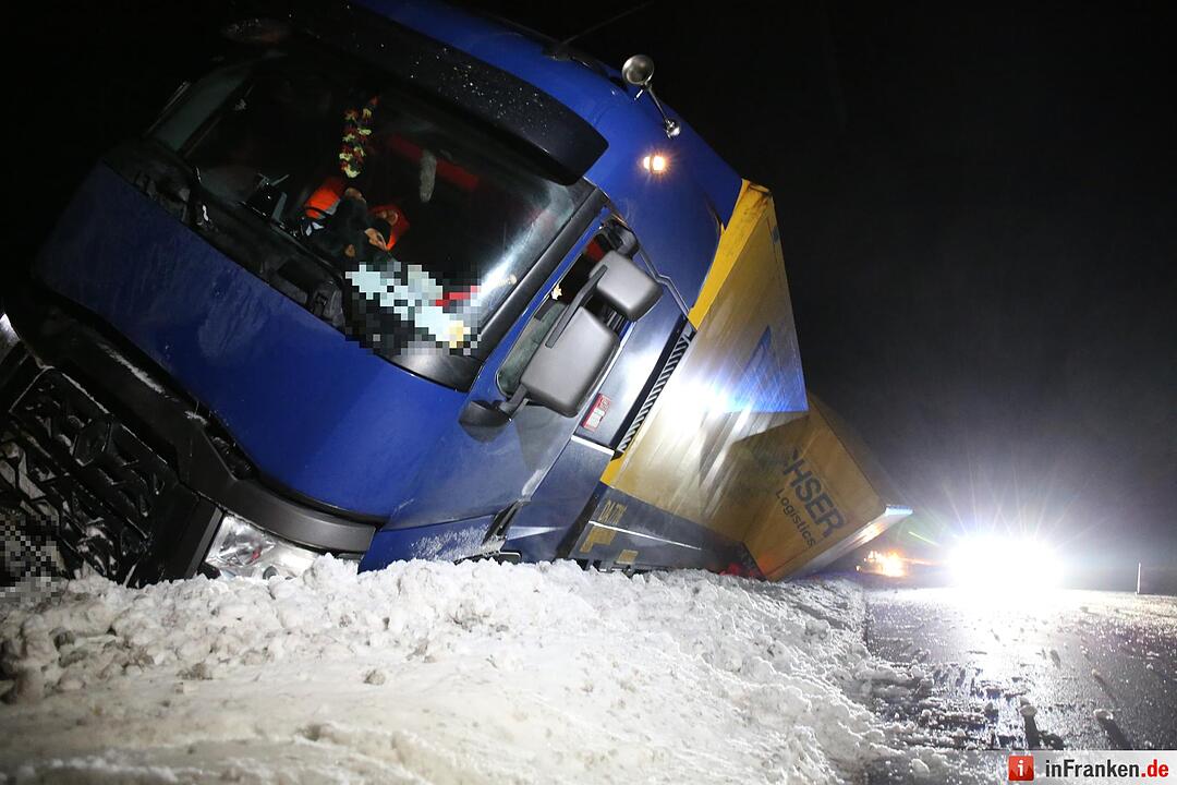 Lkw-Unfall auf A9 bei Gefrees
