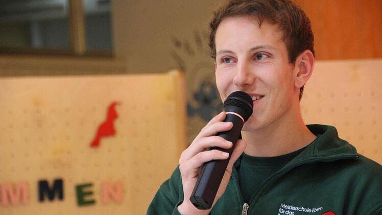 Der Sprecher der Meisterschüler, Christoph Weiß. Foto: Kiesewetter