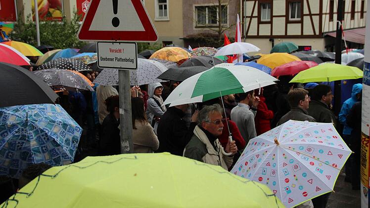 Demonstrationen in Bad Kissingen. Foto: Benedikt Borst
