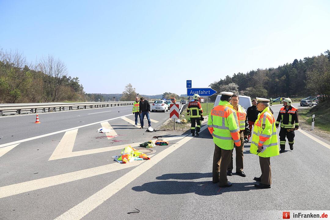Polizist wird auf A70 von Auto erfasst und lebensgefährlich verletzt