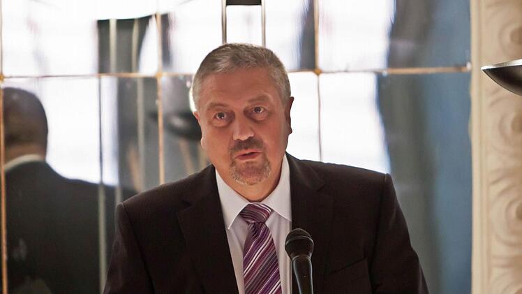 Vorsitzender und Musikvorstand Uwe Friedrich bei seiner Ansprache