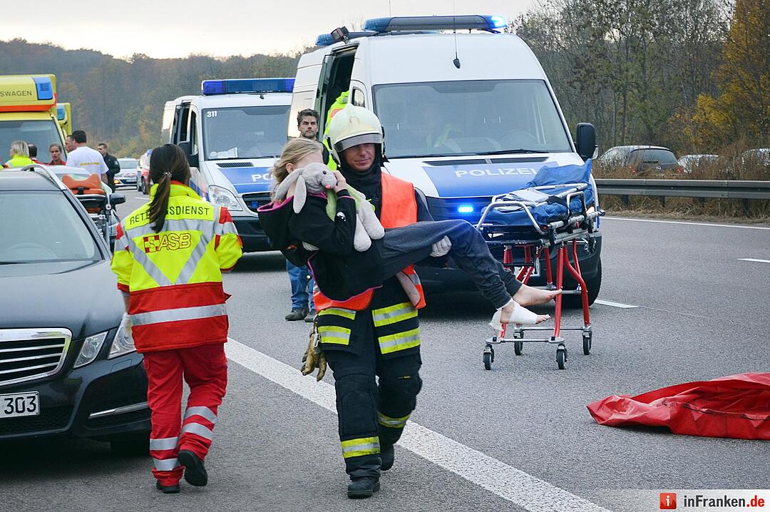 Bus mit Kindern bei Erfurt verunglückt