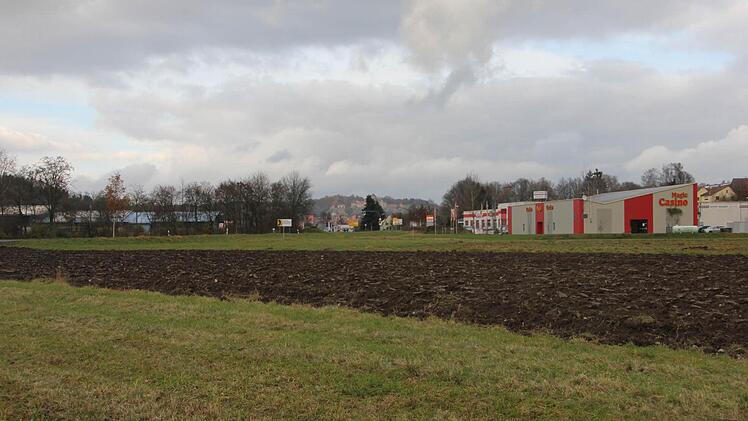 Im Gewerbegebiet in Fröschbrunn wird der neue Hagebaumarkt gebaut.