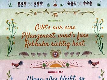 Mit diesen Bauernregeln wollte das Umweltministerium offenbar für eine naturverträgliche Landwirtschaft werben. Stellvertretender BBV-Kreisobmann Harald Peetz zeigt dafür kein Verständnis und fordert eine Entschuldigung der Ministerin. Foto: Werner Reißaus