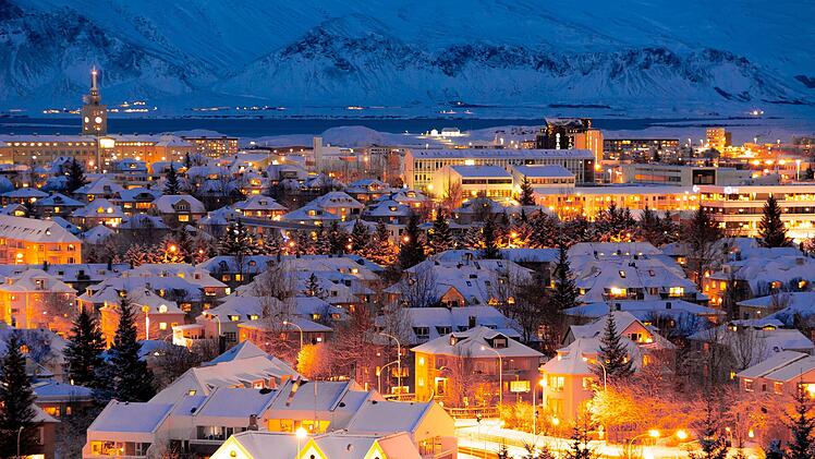 Reykjavik, Hauptstadt Islands, im Winter Reykjavik, capital city of Iceland, at winter