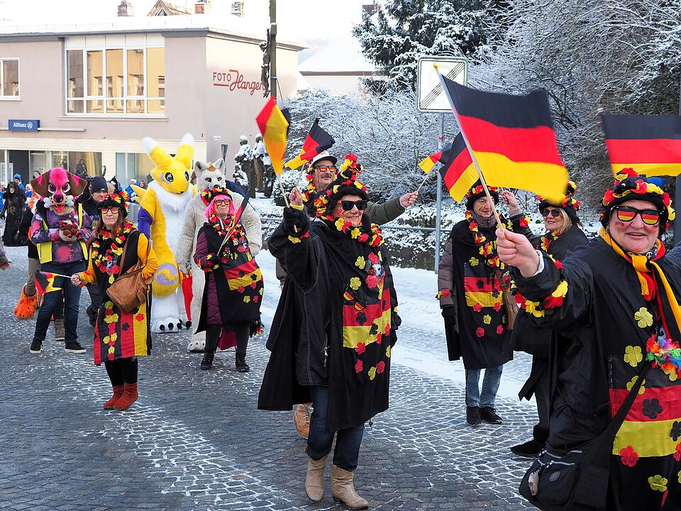 Eine der ersten Faschingsumzüge in der Region