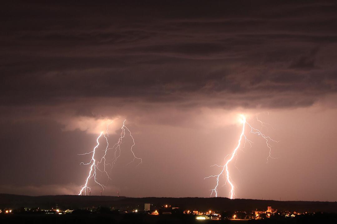 Unwetter über Franken