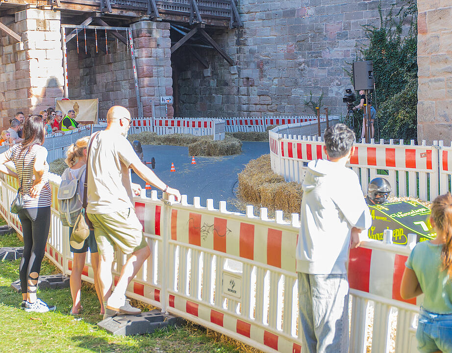 Viele verschiedene Seifenkisten waren am Start.