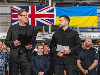 Ukrainischer Pr&auml;sident Selenskyj in Gro&szlig;britannien