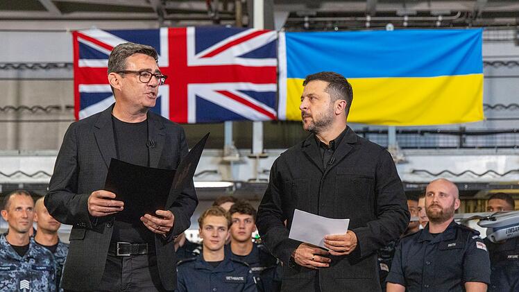 Ukrainischer Pr&auml;sident Selenskyj in Gro&szlig;britannien