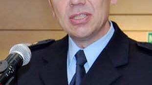 Polizeidirektor Thomas Lehmann bei seiner Festansprache. Foto: Sigismund von Dobschütz