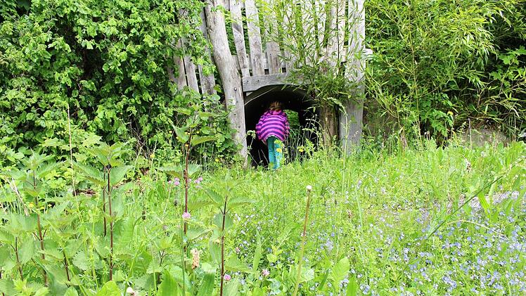 Stillgelegt und überwuchert: Der Spielplatz am Obertor soll in wenigen Wochen mit neuen Spielgeräten bestückt werden. Foto: Julia Raab