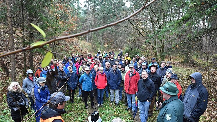 Erkundungen im Sperrgebiet: In fünf Gruppen ließen sich Besucher am Dienstag durch die "Muna"  in Bamberg führen. Hier ist ein großer Gewerbepark geplant.  Alle Fotos: Ronald Rinklef