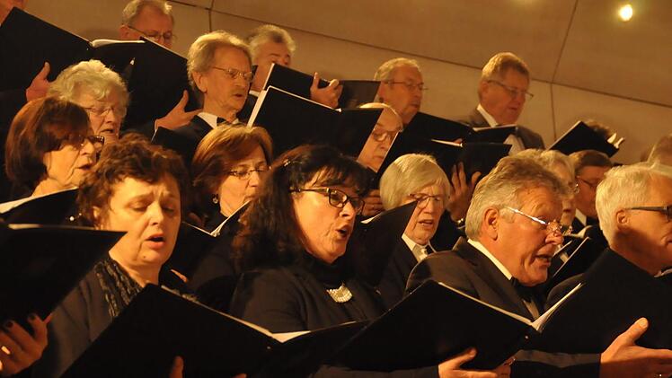 Die Kantorei Bad Kissingen "a cappella" unschlagbar.  Foto: Peter Klopf