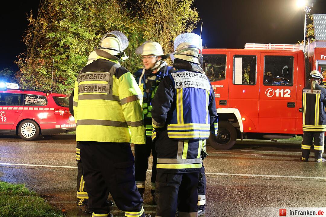 Schwerer Vekehrsunfall auf der B14 bei Gutzberg