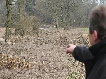 Nur ein Einzelfall? In der Schutzzone des Naturparks Steigerwald bei Burgwindheim wurden ohne Genehmigung Bäume und Hecken aus dem Boden gefräst und Wege planiert. Das Landratsamt hat bereits ein Bußgeldverfahren eingeleitet. Foto: Michael Gründel