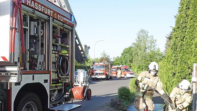 Die Haßfurter Feuerwehr im Einsatz  Foto: Feuerwehr Haßfurt/Julia Volpert